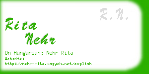 rita nehr business card